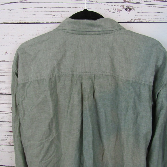 L.L. Bean men's green button down shirt - Picture 5 of 7